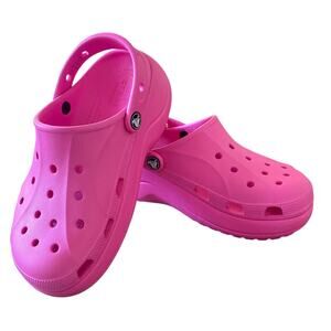 NWOT Women's Crocs "Baya Platform Clog" in Hot Pink Barbie Size 7 Style # 208186
